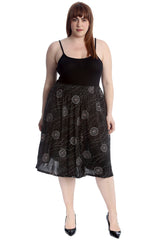 5050 Abstract Circle Print Skirt