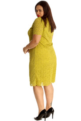 2119 Floral Lace Midi Dress