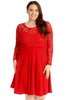 Chiffon Sleeve Skater Dress