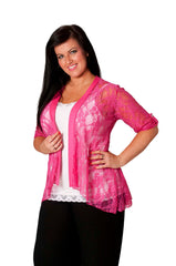 3072 Diamante Button Sleeve Cardigan