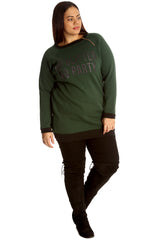 3124 No Glitter No Party Print Zip Sweatshirt