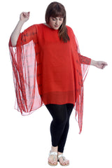 3249 Paisley Heart & Dove Print Chiffon Kaftan