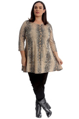 1739 Snake Skin Print Swing Top