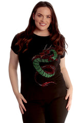 Oriental Dragon Stud T-Shirt
