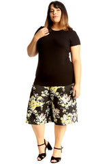 6136 Floral Print Culottes