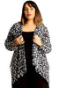 3257 Floral Print Open Front Cardigan