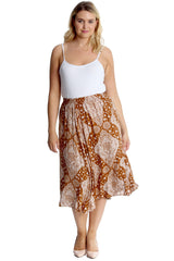 5028 Moroccan Tile Print Skirt