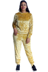 Plain Velvet Tracksuit Nouvelle Plus Size