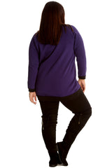 3124 No Glitter No Party Print Zip Sweatshirt