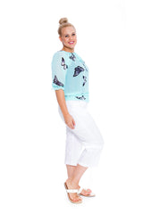 1307 Chiffon Butterfly Batwing Top