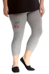 7212 Cherry Stud Cropped Leggings