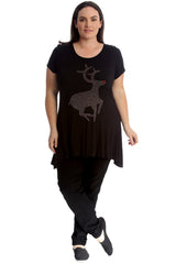 1375 Studded Reindeer Top