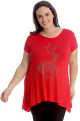 1375 Studded Reindeer Top