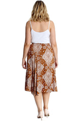 5028 Moroccan Tile Print Skirt