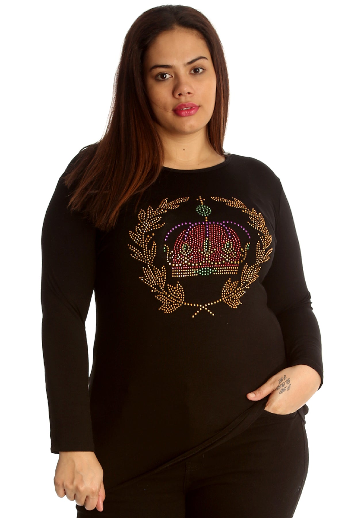 1521 Crown Stud Long Sleeve T-Shirt