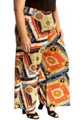 6113 Geometric Print Palazzo Trouser