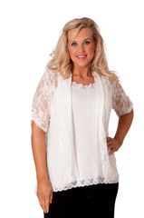 3072 Diamante Button Sleeve Cardigan