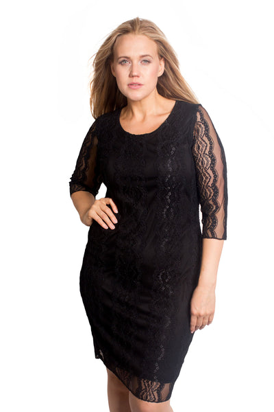 2106 Frill Lace Midi Dress