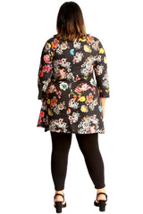 1679 Multi Floral Print Swing Top