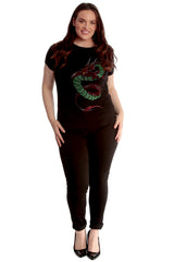 Oriental Dragon Stud T-Shirt