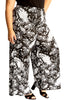 6115 Bold Paisley Print Palazzo Trouser