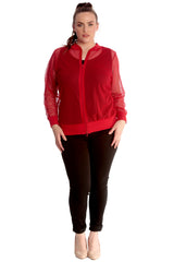 Mesh Net Bomber Jacket