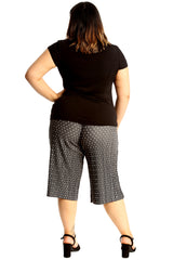 6125 Polka Dot Crinkle Culottes
