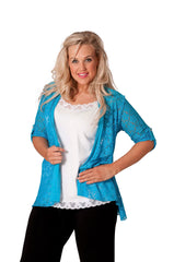 3072 Diamante Button Sleeve Cardigan