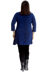 1747 Animal Spot Print Swing Top