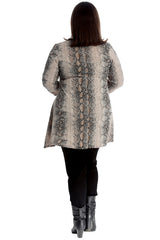 1739 Snake Skin Print Swing Top