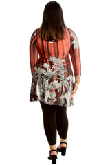 Floral Print Sequin Swing Top