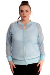 Mesh Net Bomber Jacket