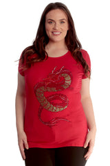 Oriental Dragon Stud T-Shirt