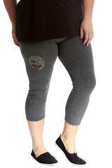 7217 Emoji Stud Cropped Leggings
