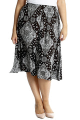 5028 Moroccan Tile Print Skirt