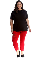 7212 Cherry Stud Cropped Leggings