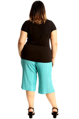 6125 Polka Dot Crinkle Culottes