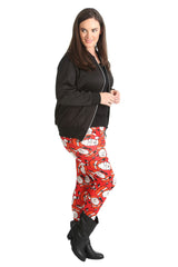 7132 Santa with Hat Print Leggings