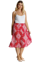 5028 Moroccan Tile Print Skirt