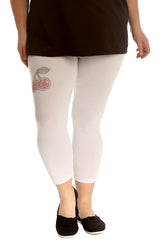 7212 Cherry Stud Cropped Leggings