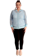 Mesh Net Bomber Jacket