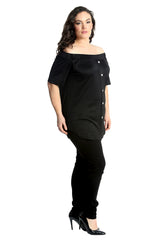 1560 Crepe Off Shoulder Top