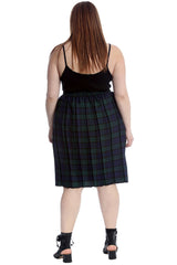 5033 Tartan Print Pleated Skirt