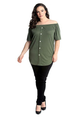 1560 Crepe Off Shoulder Top