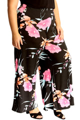 6116 Floral Print Palazzo Trouser