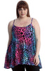 1539 Neon Leopard Print Swing Top
