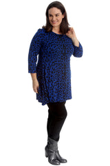 1747 Animal Spot Print Swing Top