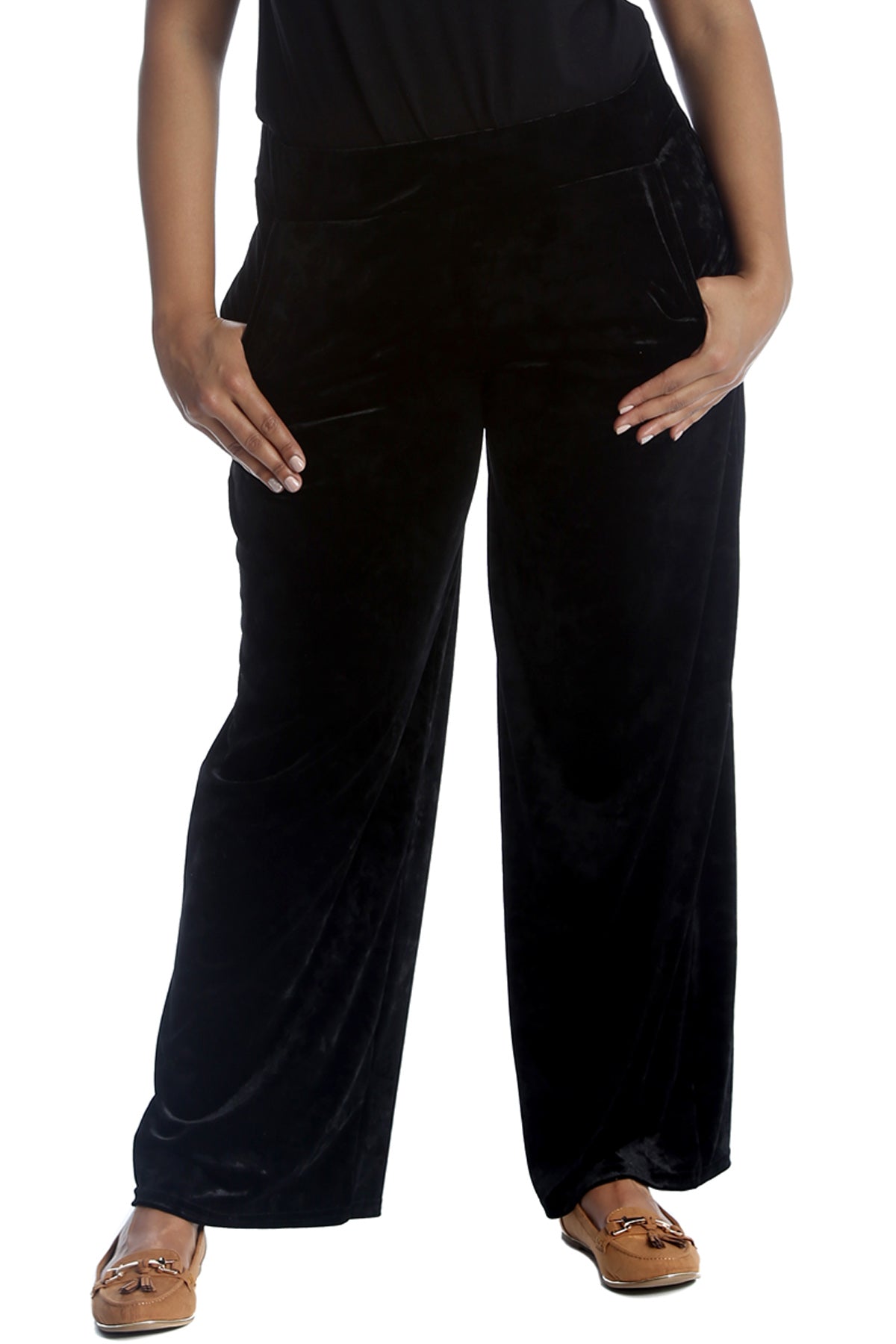6087 Plain Velvet Trousers
