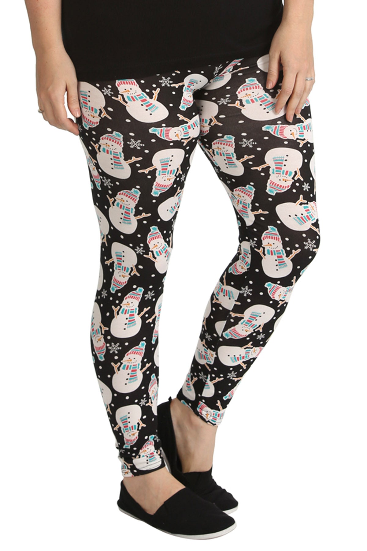 7114 Snowman Print Leggings