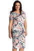 2228 Abstract Print Bodycon Dress